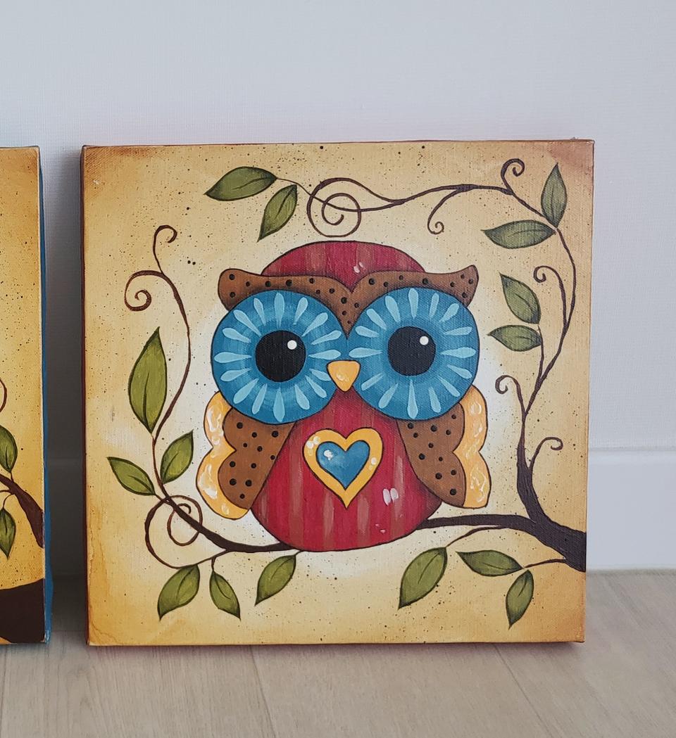 연말할인>새상품]부엉이캔버스 2번(재물운,학업운,행운)