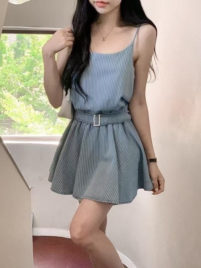 청스트라이프 원피스