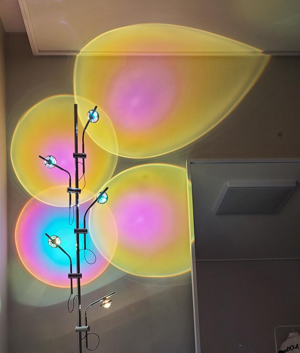 ❤ 기분전환 ❤ 레인보우 무지개 오색빛 스탠드 무드 조명