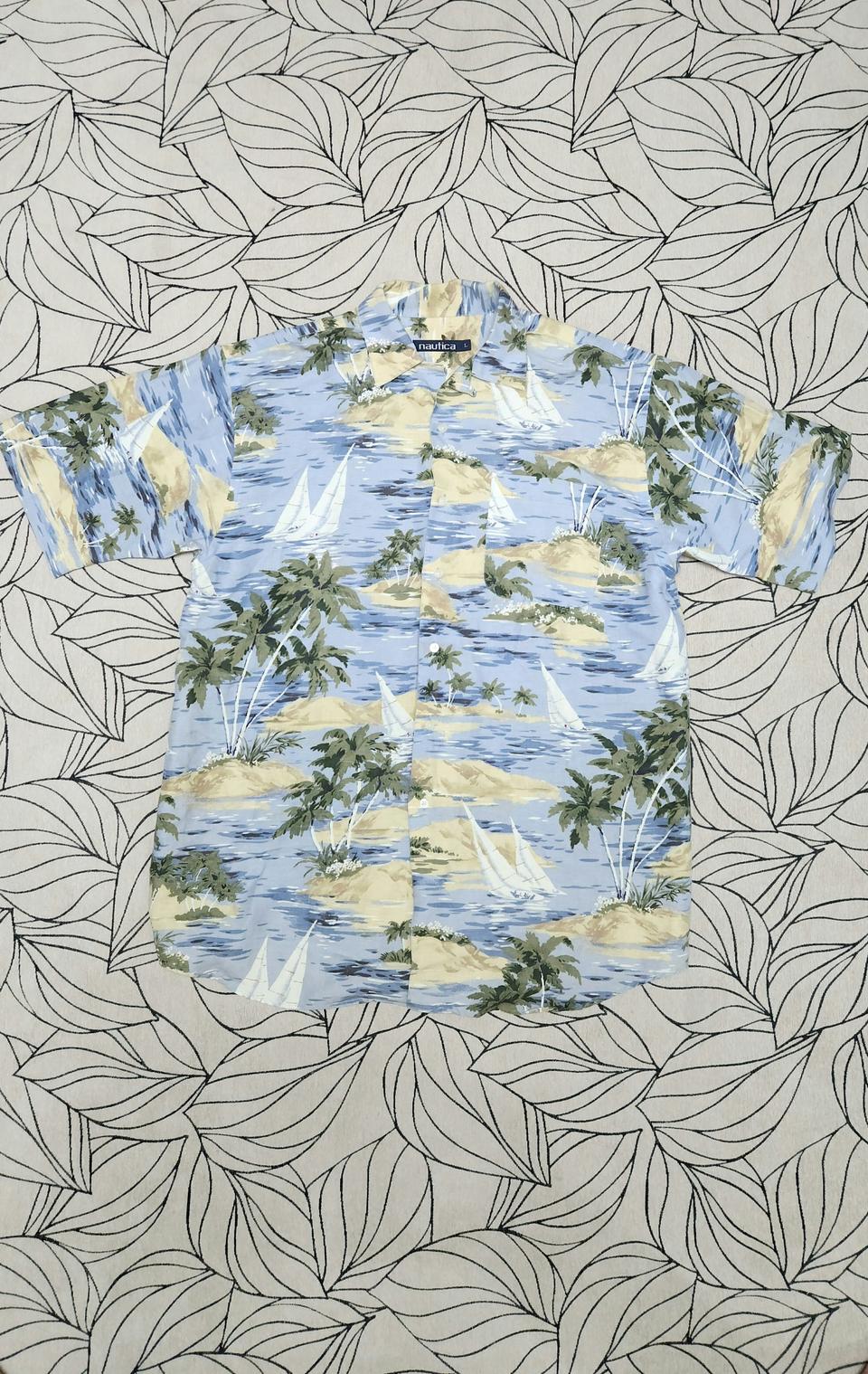 노티카 빈티지 하와이언 마혼방 반팔 셔츠 110