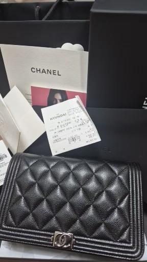 샤넬 보이백 체인지갑 블랙