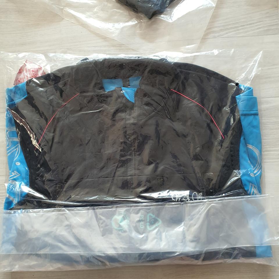 블랙/블루 스포츠 자켓 져지 저지 여성용 M