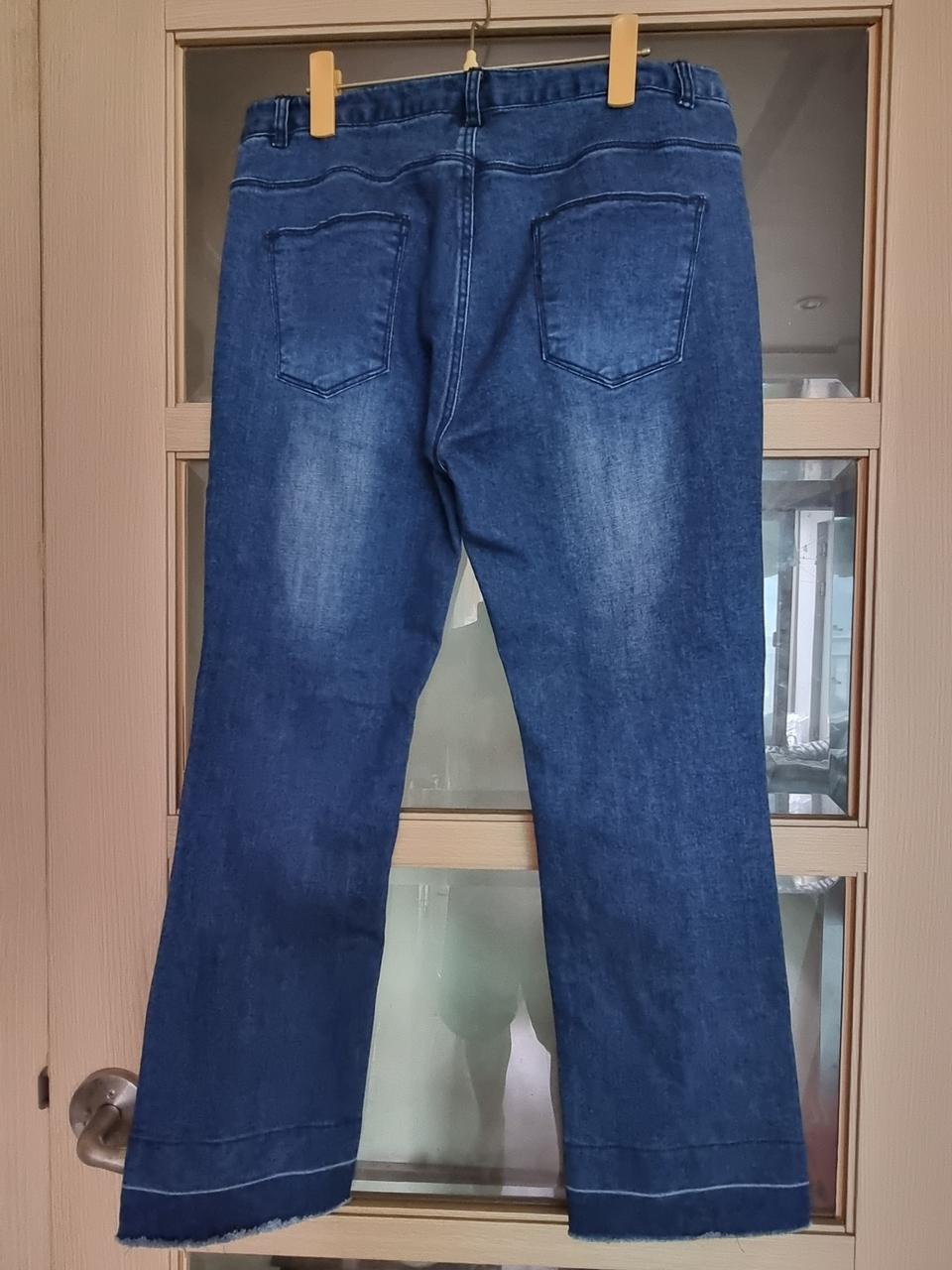 여성 스판 청바지 얇은  일자핏 청바지 밑단