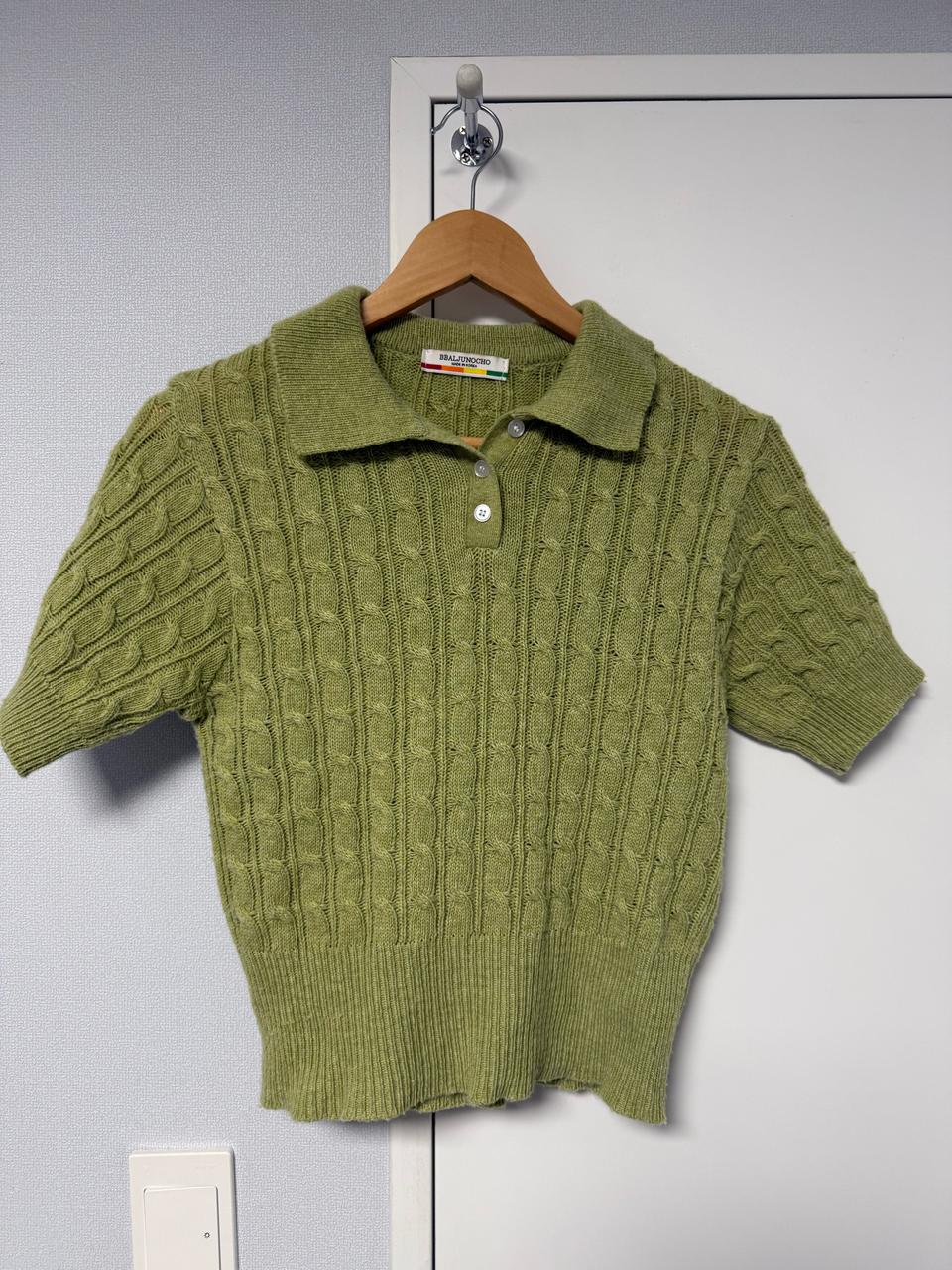 여성 반팔니트 그린 s