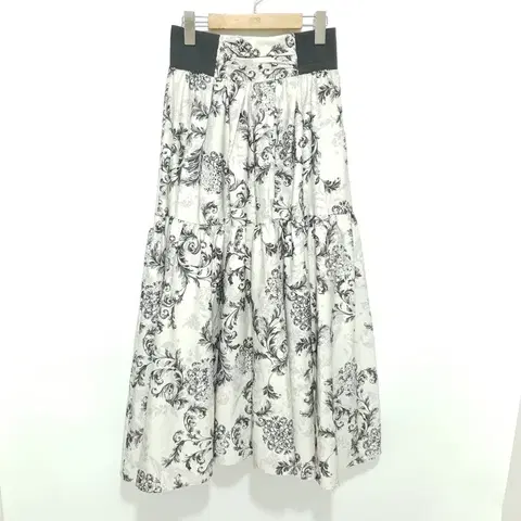 SNIDEL 스나이델 볼륨 프린팅 롱 스커트 1 _M0063