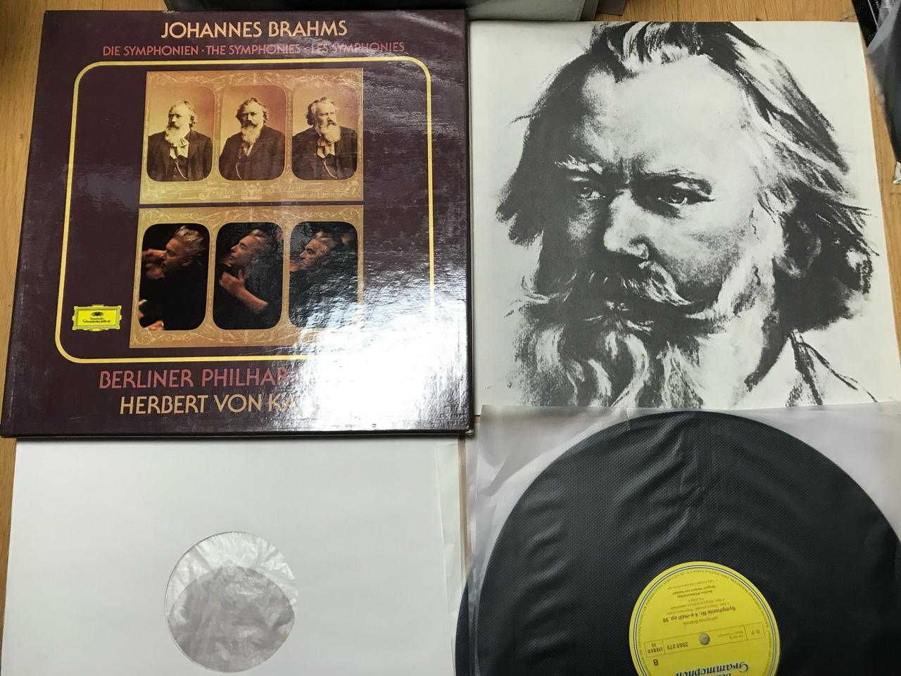 수입4LP> 카라얀 / 브람스 교향곡 전곡집 엘피