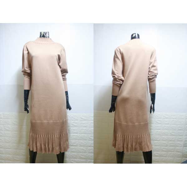 (66) 무작 muzac 베이지 브라운 니트 롱원피스 (free 66)
