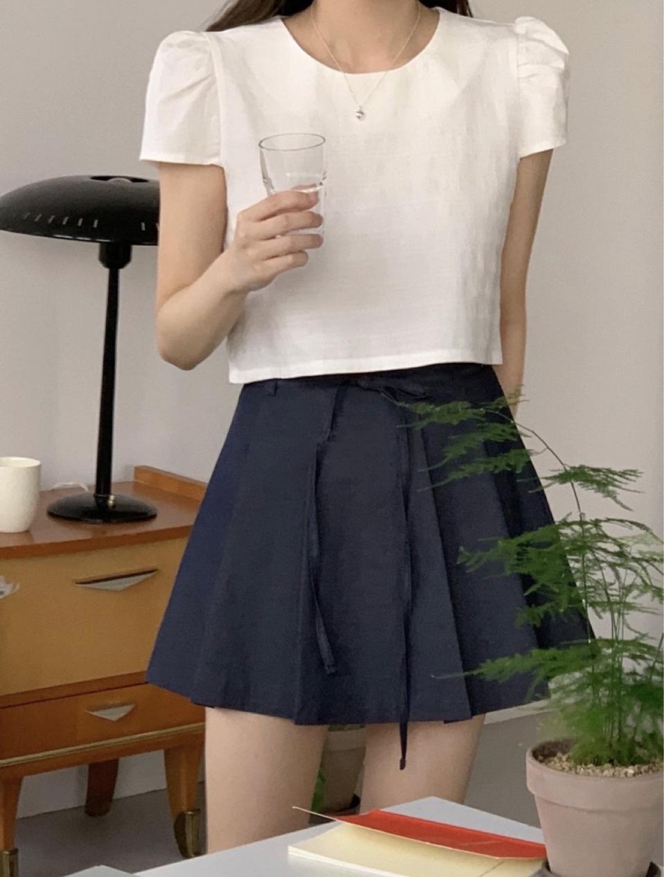 미엘miel 크롭블라우스