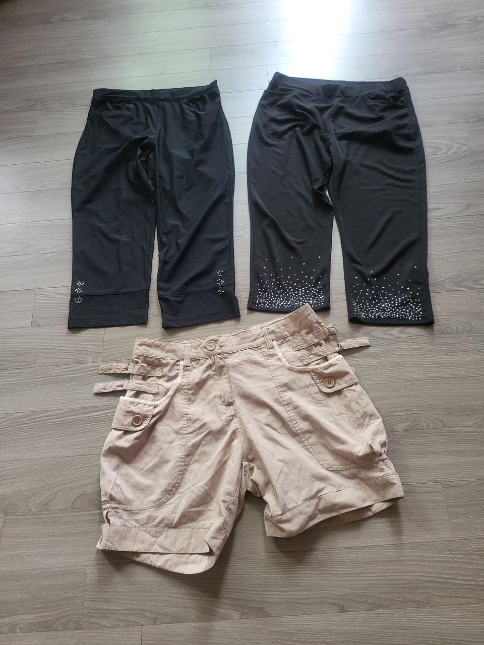 여성 칠부바지2벌및 반비지 3벌일괄