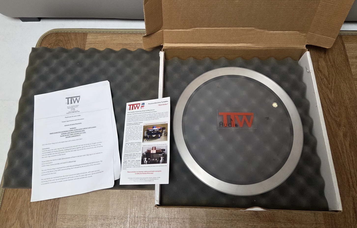 캐나다제 턴테이블 고급 스텐레스 외주 스테빌라이저 무료배송