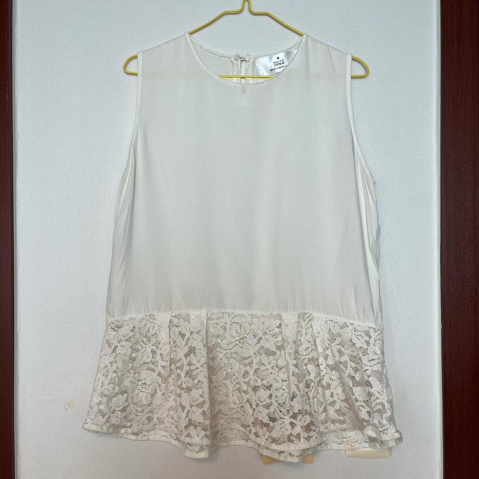 [55-66] 레이스 레이어드 민소매 블라우스