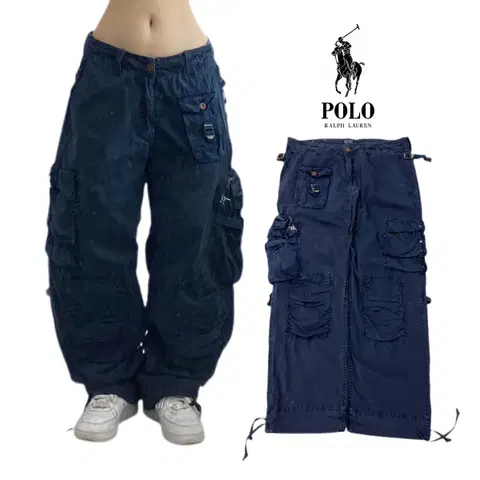 폴로 멀티포켓 유틸리티 탄창 와이드 카고팬츠