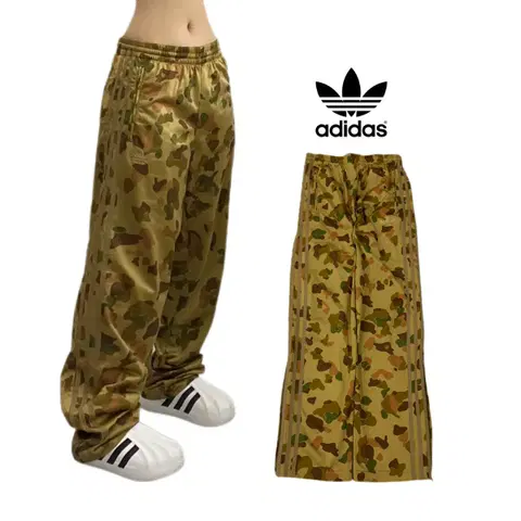 아디다스 카모 파이어버드 와이드 트랙팬츠
