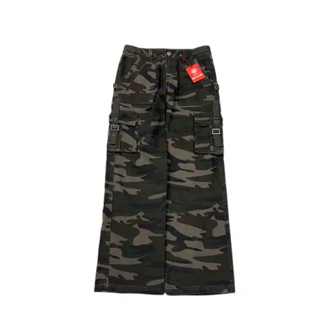 *새상품* 카모 Y2K 탄창 와이드 카고팬츠