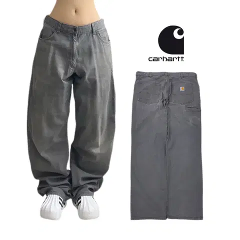 칼하트 OG 페이딩 카펜터 와이드 워크팬츠