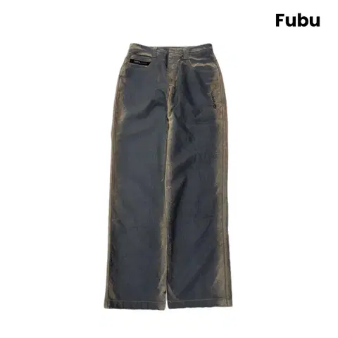 FUBU 후부 투톤 워싱 벨벳 와이드 팬츠