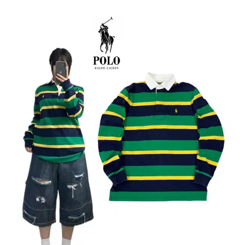 폴로 신형 포니 PK 럭비 긴팔 티셔츠
