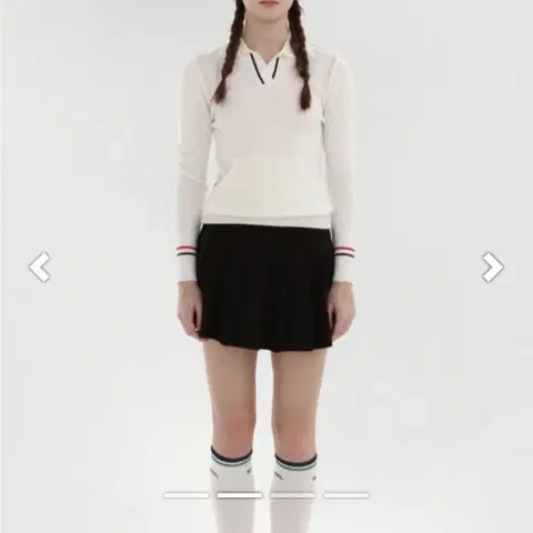 플레이블 P_LABEL 플리츠 스커트 사이즈 1