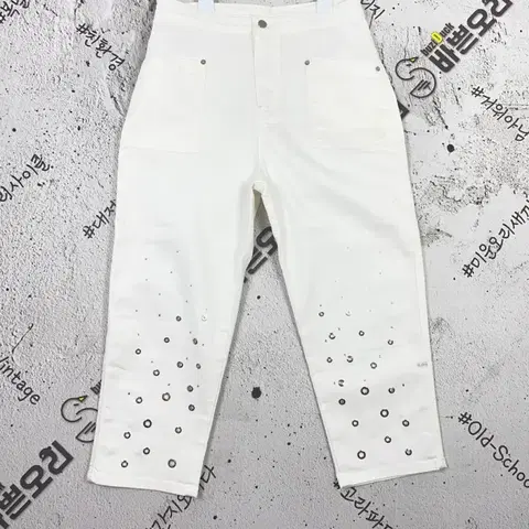 이상봉컬렉션 세미배기 아일렛 긴바지 화이트 80(77) 4300017