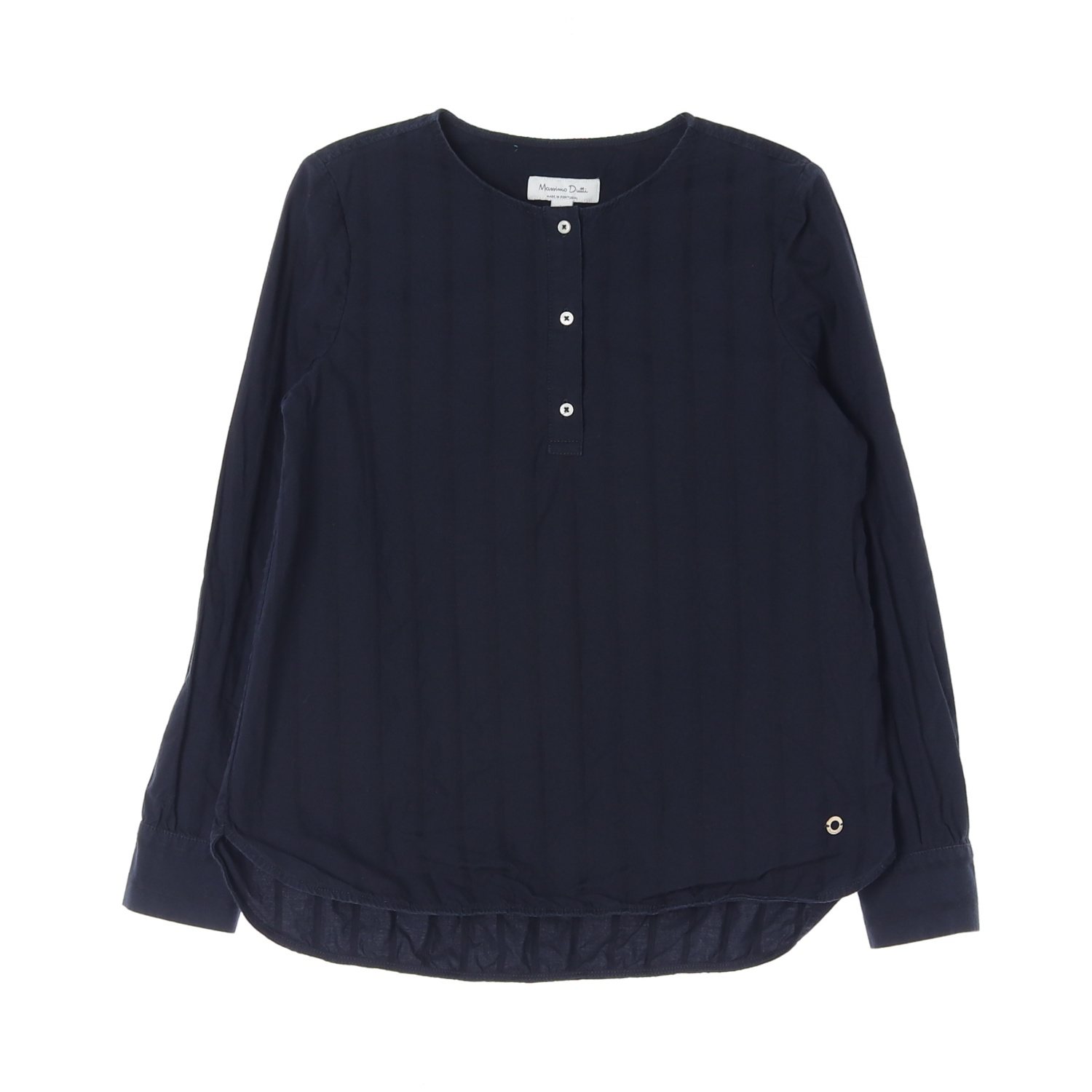 [XS]마시모두띠 네이비 헨리넥 셔츠 블라우스