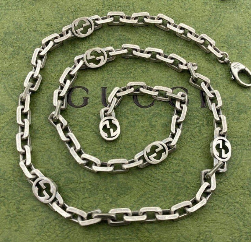 구찌 더블 G 앤티크 순은 목걸이