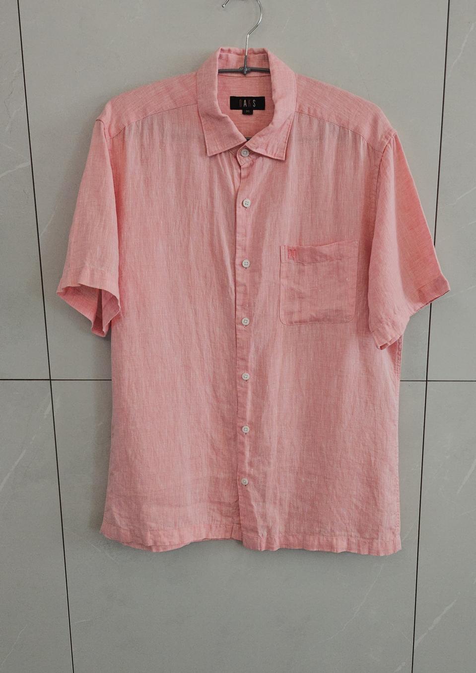 95 닥스 마 린넨 100% 반팔 남방 셔츠