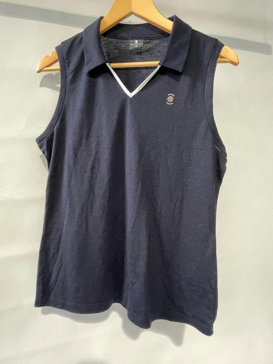 여성 와이드앵글 민소매 골프티