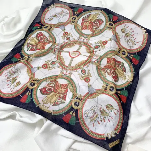 [정품] 셀린느 명품 빈티지 쁘띠 스카프 손수건