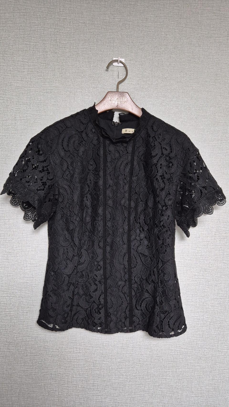 잇미샤 레이스 블라우스 블랙