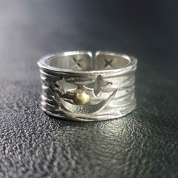 Buggy 실버 남자 빈티지 엔틱 피규어 원피스 삐에로 광대 반지