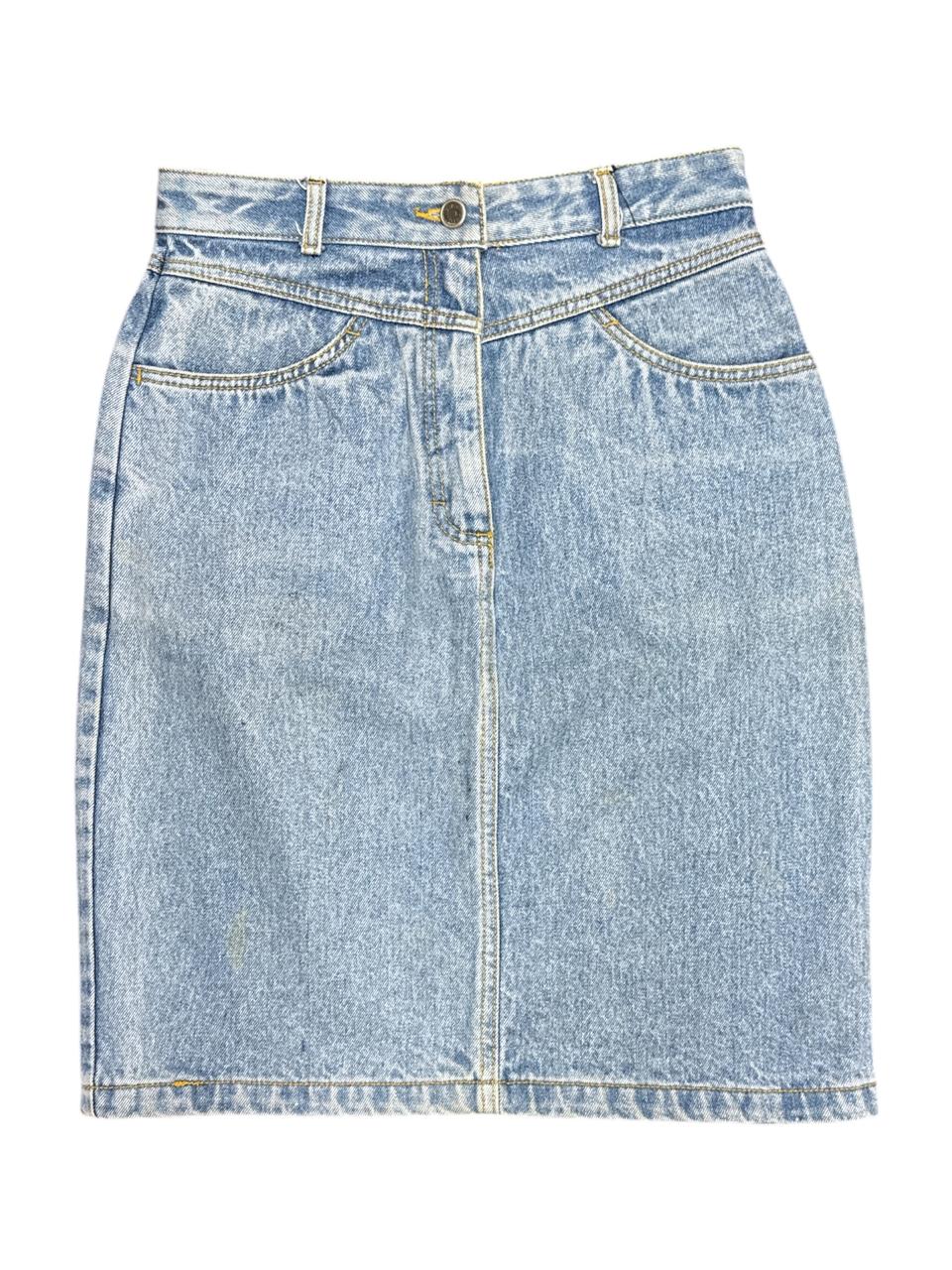 리(LEE) 뒷트임 데님 청치마