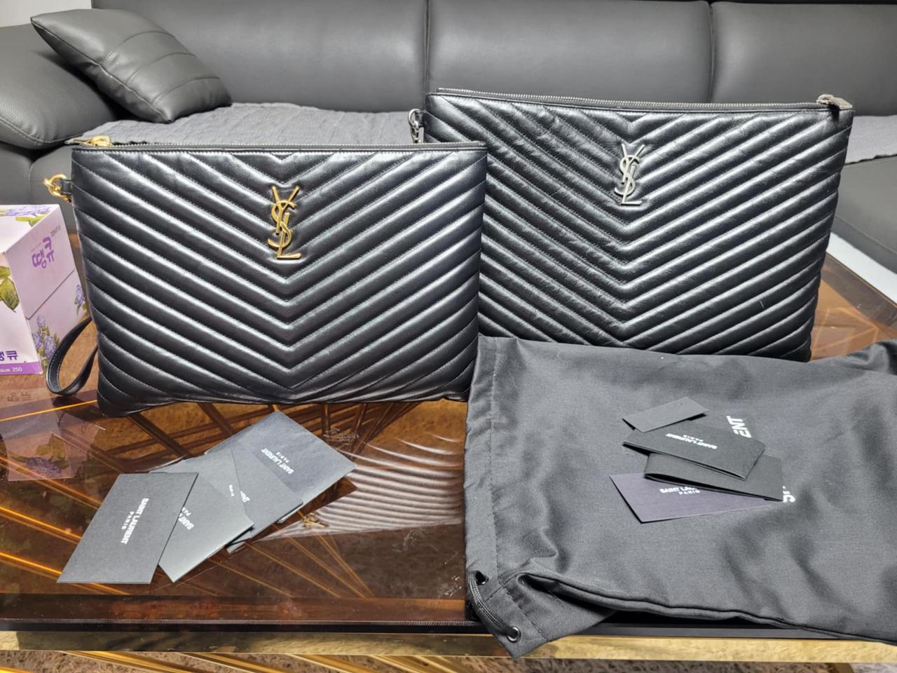 생로랑 금장 미듐50. 은장라지 45