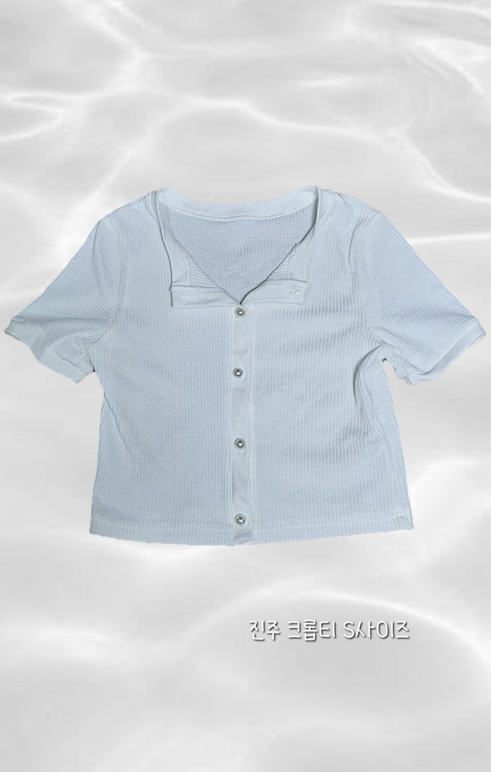 [새상품] 진주 크롭티