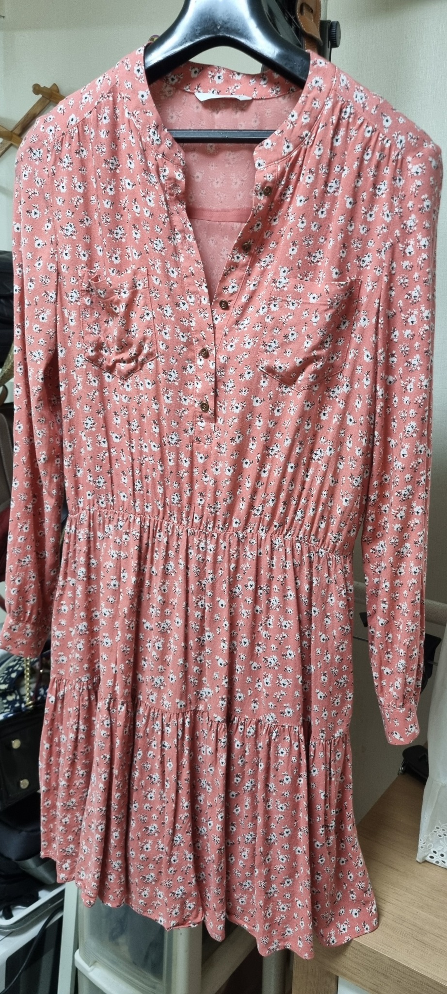 꽃무늬 쉬폰원피스 55~~55반