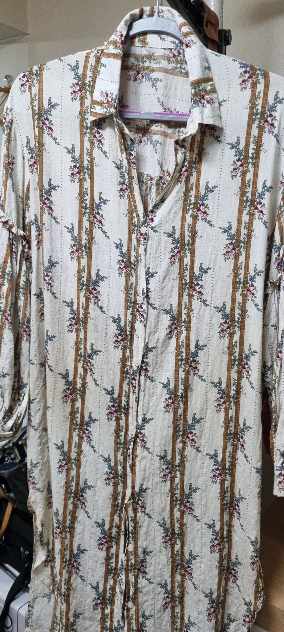 영국에서 온 꽃무늬셔츠원피스