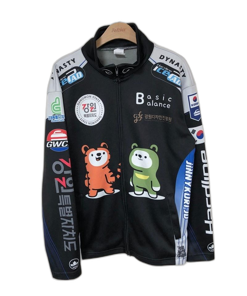 다이너스티컬링 강원도청 컬링팀 선수실착 플리스자켓 L