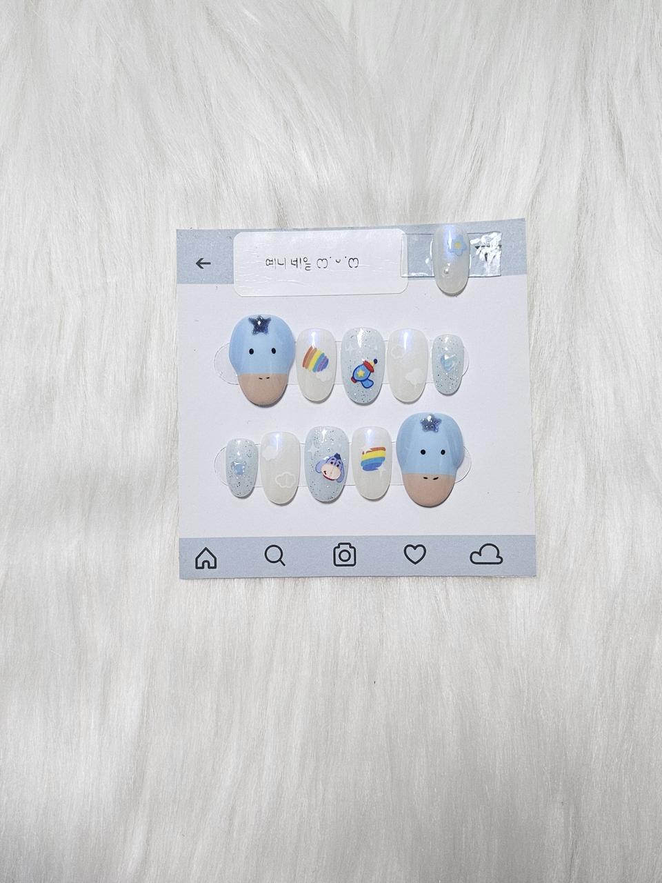 [수제네일팁] 이요르 네일팁