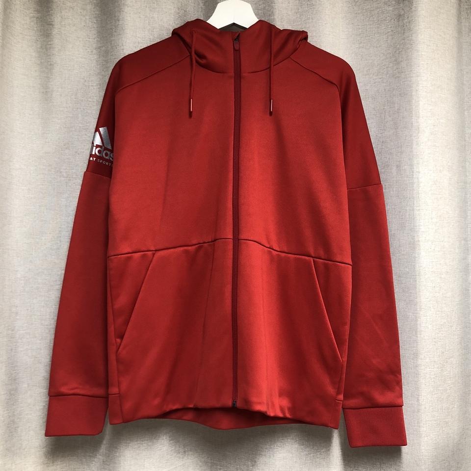 아디다스 CLUB HOODY TRA 레드 후드 집업 (M)