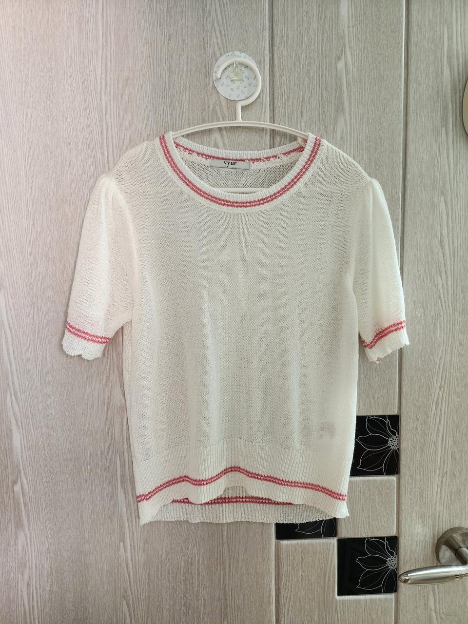 새상품) 단정한 반팔 니트티 F