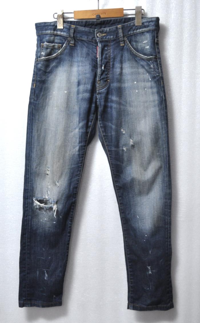 디스퀘어드/남성디스슬림페인팅진(허리30~31)정품