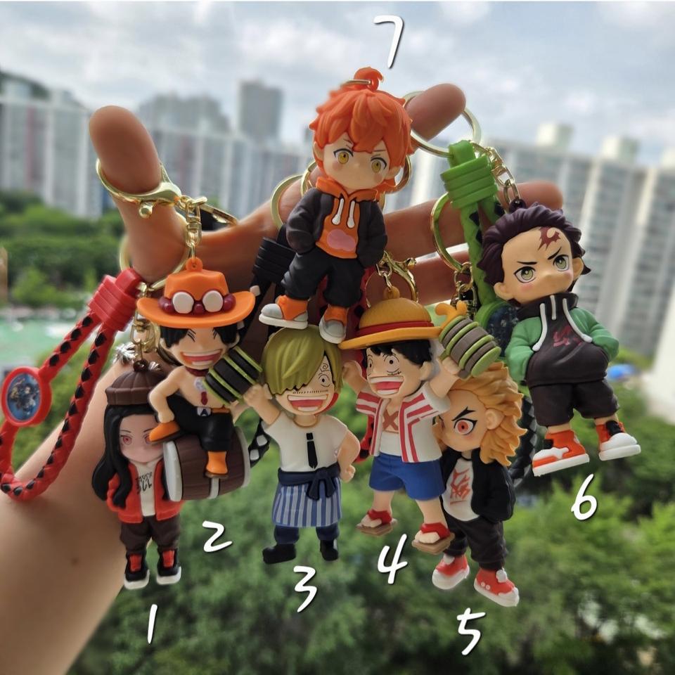원피스 귀멸의칼날 하이큐 캐릭터 키링 키홀더 피규어  새상품