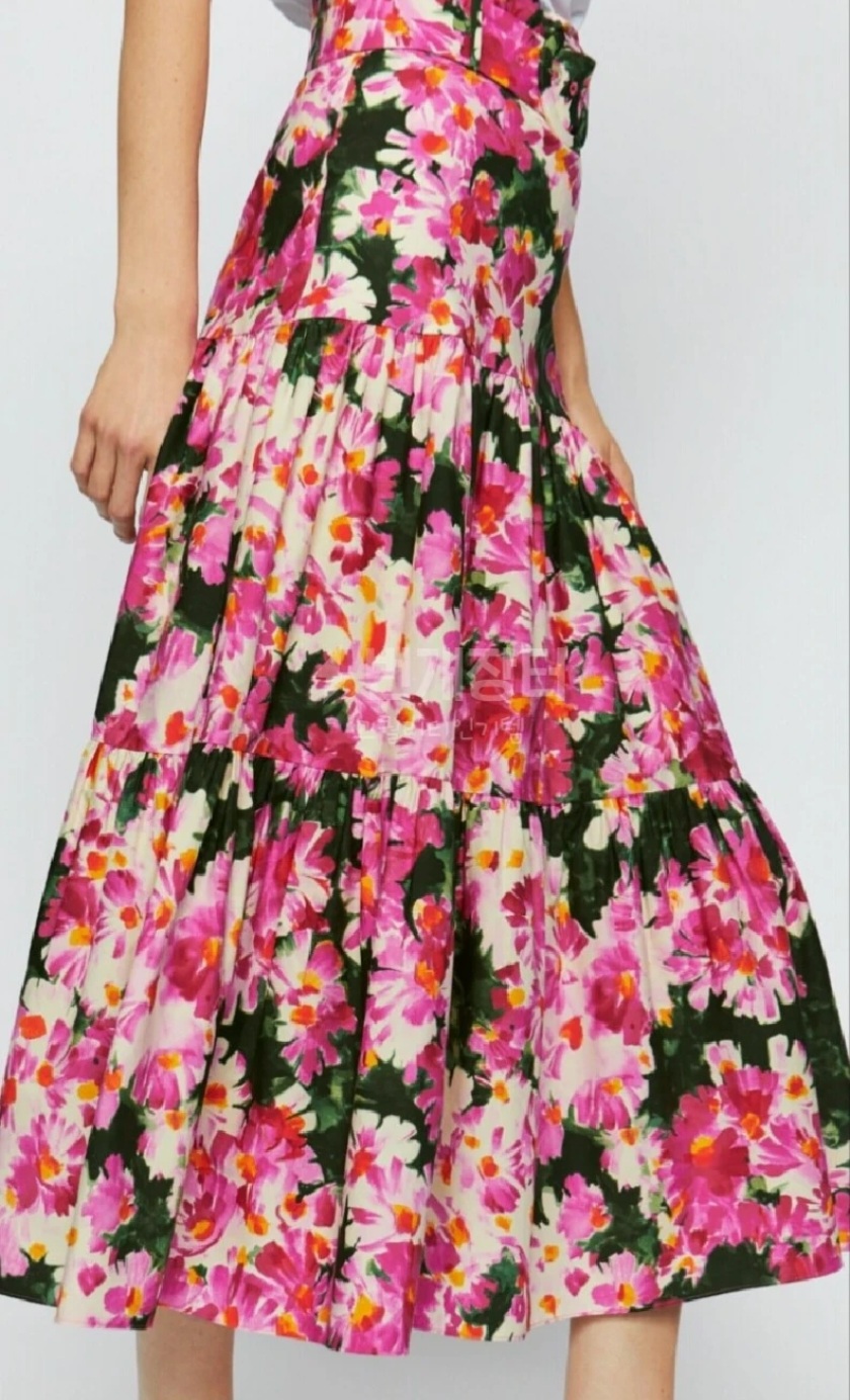 새상품) 자라 플라워패턴 스커트