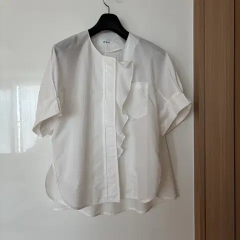 오즈세컨 바스락 프릴 반팔 아방 벌룬 블라우스 아우터 셔츠 셔켓 자켓