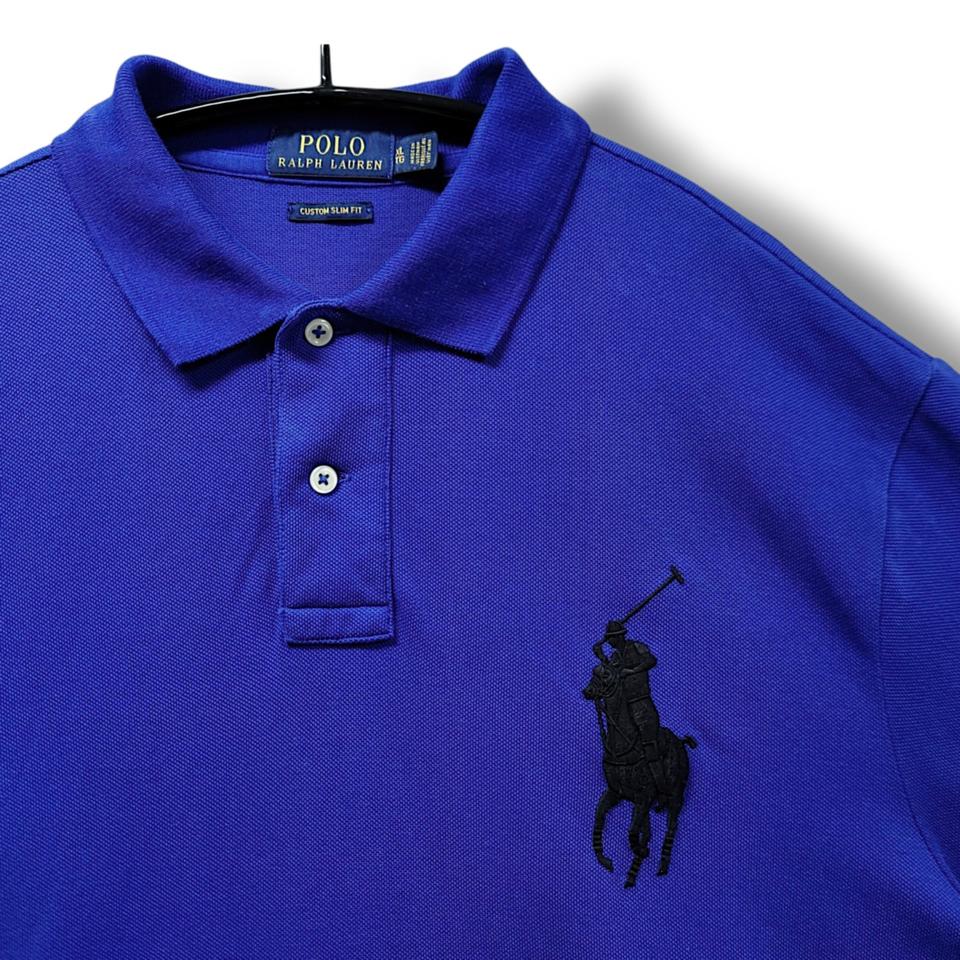 [XL] 폴로 블루 커스텀 슬림핏 빅포니 pk 반팔 카라티셔츠