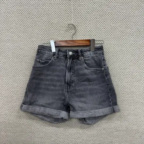 자라 ZARA 캐주얼 롤업 흑청 데님팬츠 반바지 26인치 D06820
