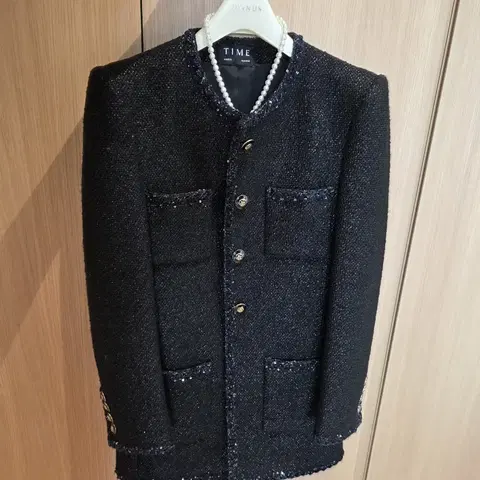 22 한섬 타임 글리터 트위드자켓