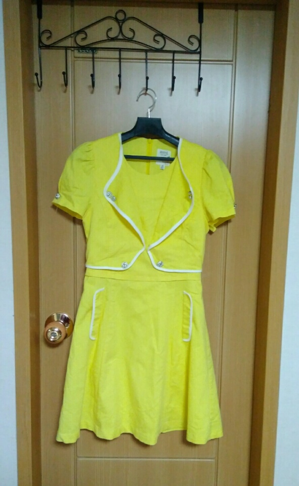 (할인)새상품 마린 옐로우 원피스