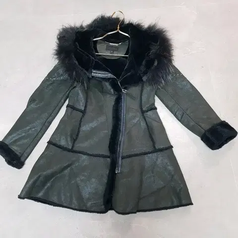 조이너스 무스탕 기모 롱 자켓 빈티지