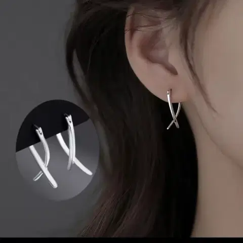 기하학 후프 귀걸이 새상품