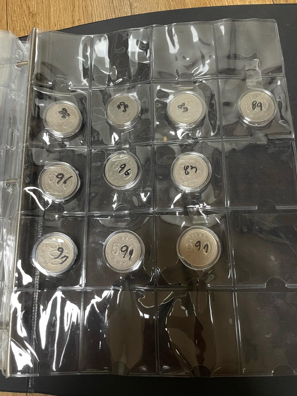 1989  1988  500원 동전 3개 세트